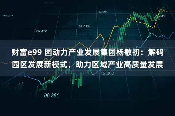 财富e99 园动力产业发展集团杨敏初：解码园区发展新模式，助力区域产业高质量发展