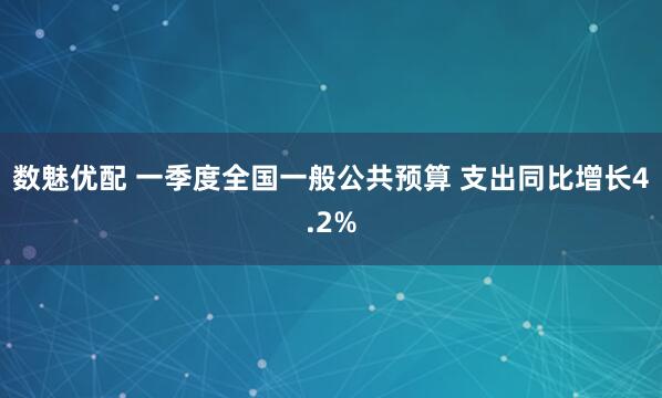 数魅优配 一季度全国一般公共预算 支出同比增长4.2%
